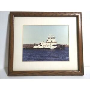 Framed Matted Photo Ingram Barge Les Sutton Barge River Mississippi